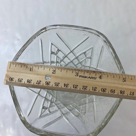 E. O. Brody Clear Crystal Tulip 9" Vase Starburst Vintage - Picture 8 of 9